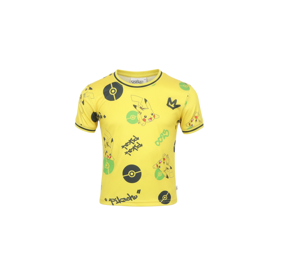 Pokémon Boys Yellow Pikachu T-Shirt 5-6 Years Short Sleeve Graphic Top
