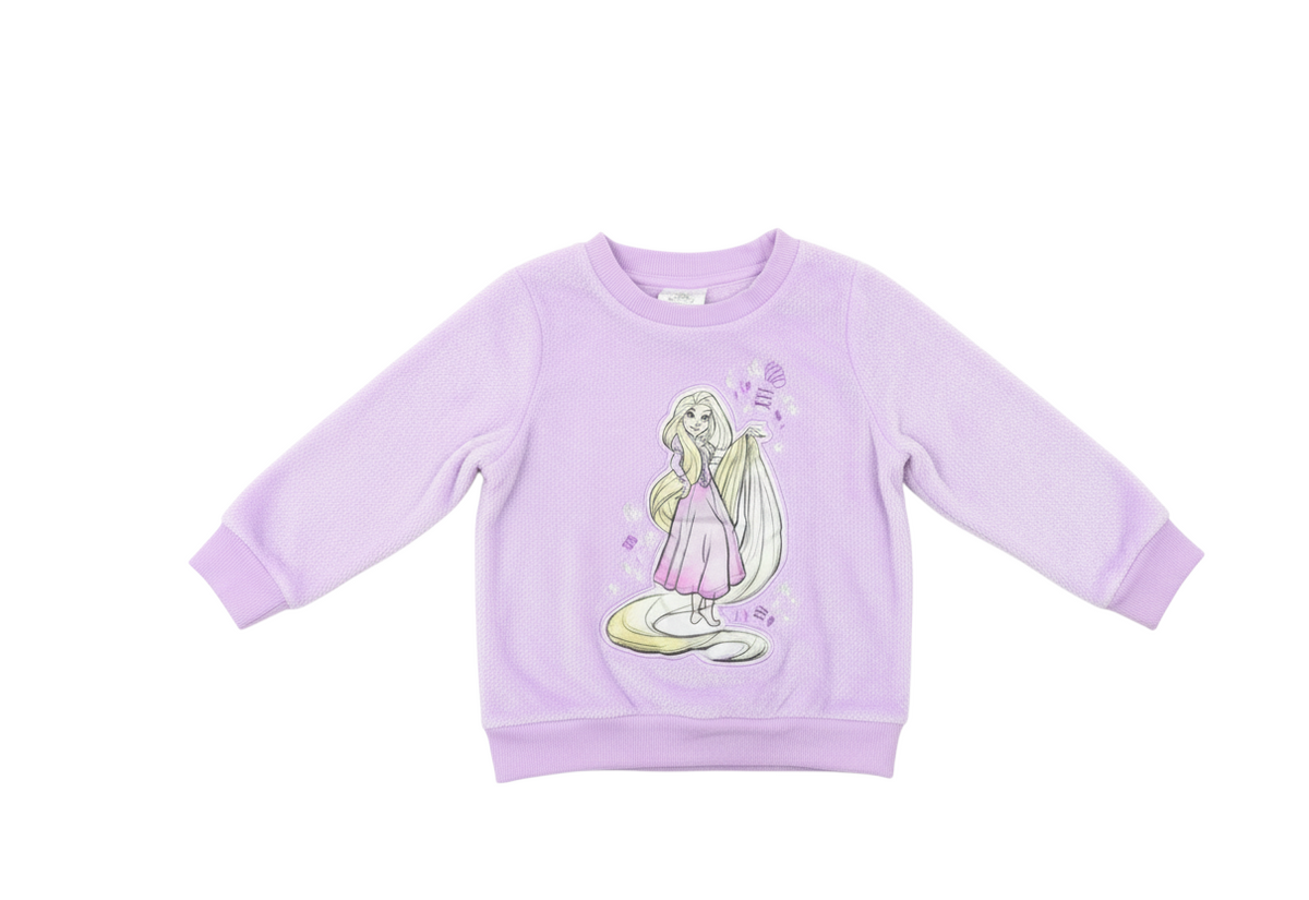Disney Girls Purple  Fleece Top Pyjama Top Size 3 Years  - tangled