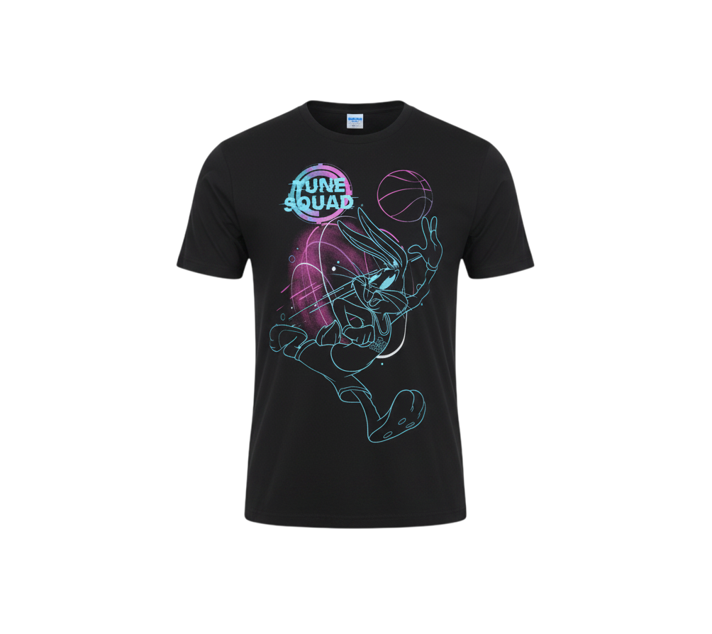 Space Jam Tune Squad Black Bugs Bunny Men's M Graphic T-Shirt