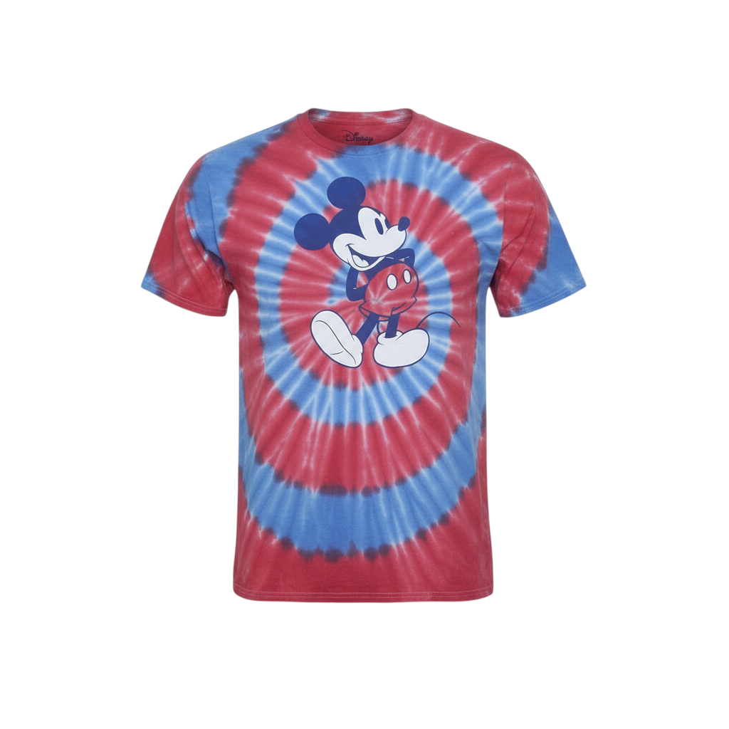 Disney Womens Multicoloured XL Tie-Dye Mickey Mouse T-Shirt