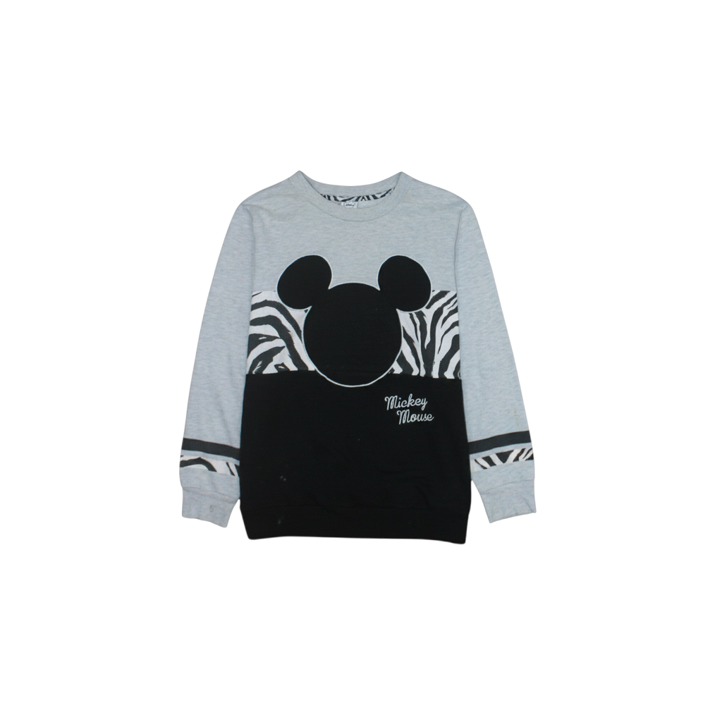 Disney at George Womens Grey & Black Mickey Mouse Sweatshirt Size M