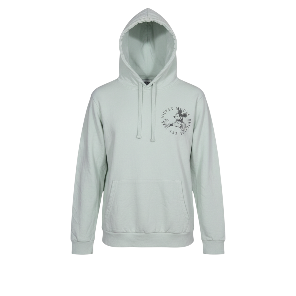 Disney Women’s Mint Green Mickey Mouse Cotton Hoodie Size 14 XL