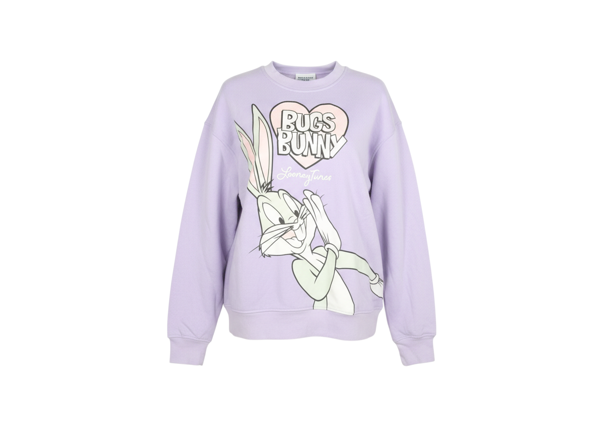 Looney Tunes Women's Lilac Bugs Bunny Sweatshirt Size S