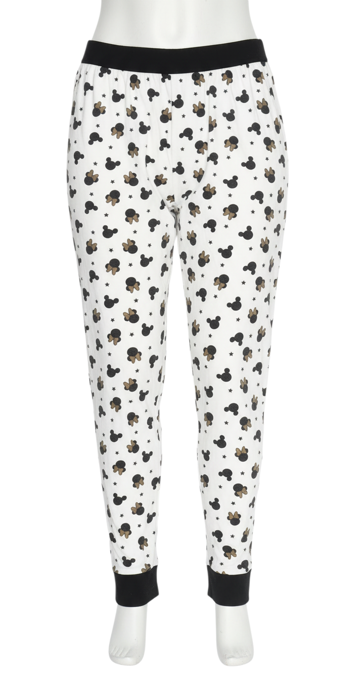 Disney Girls White Geometric  Kimono Pyjama Pants Size 9-10 Years  - Mickey and Minnie