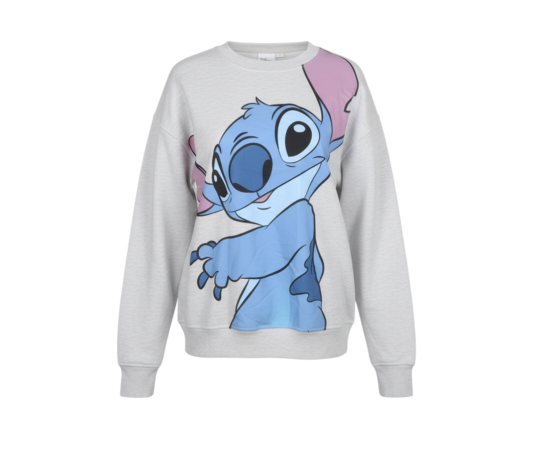 Disney Women Grey Stitch Pullover Sweatshirt Size L