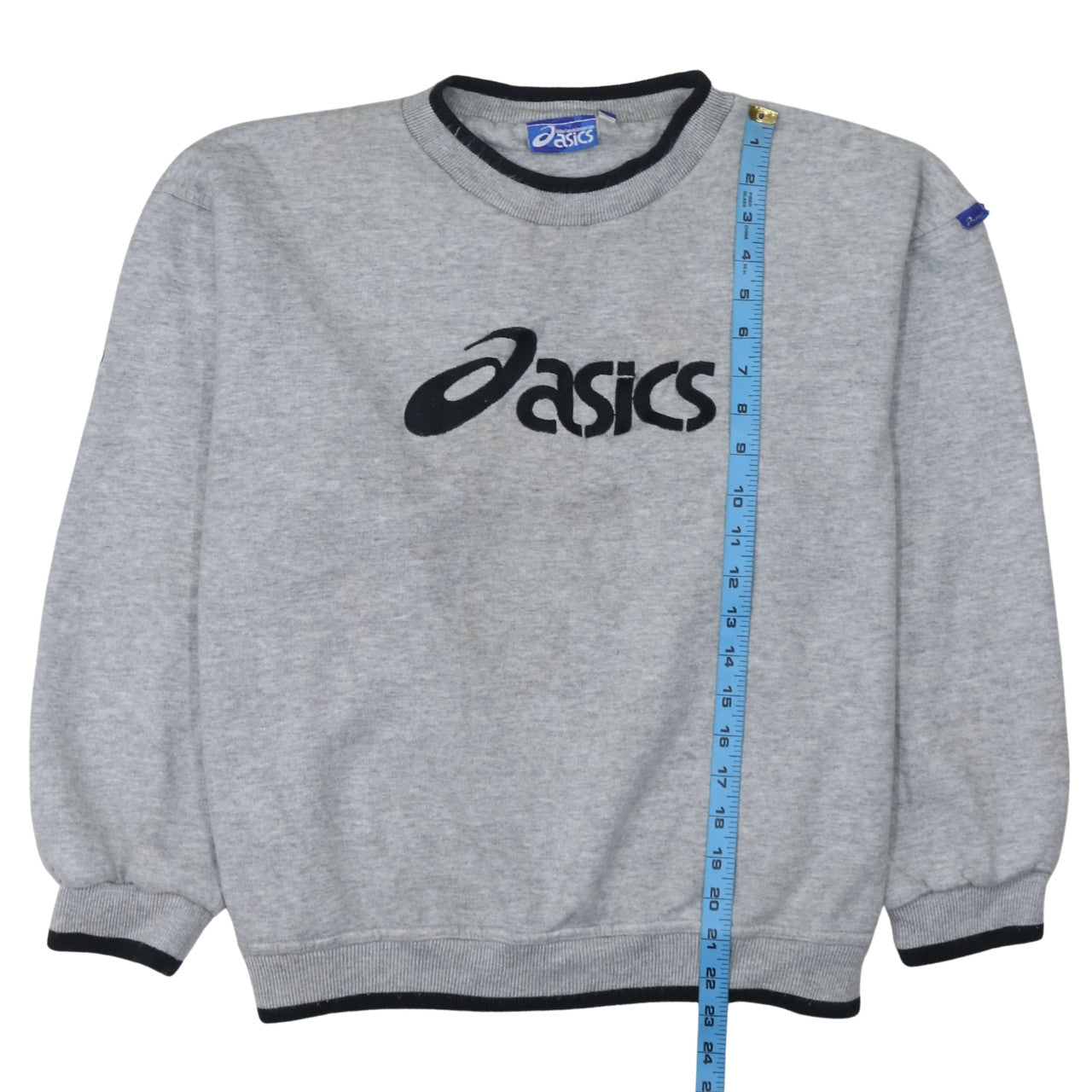 TEST DUP Aasics 90's Spellout Crew Neck Sweatshirt Large Grey TESTCLUB