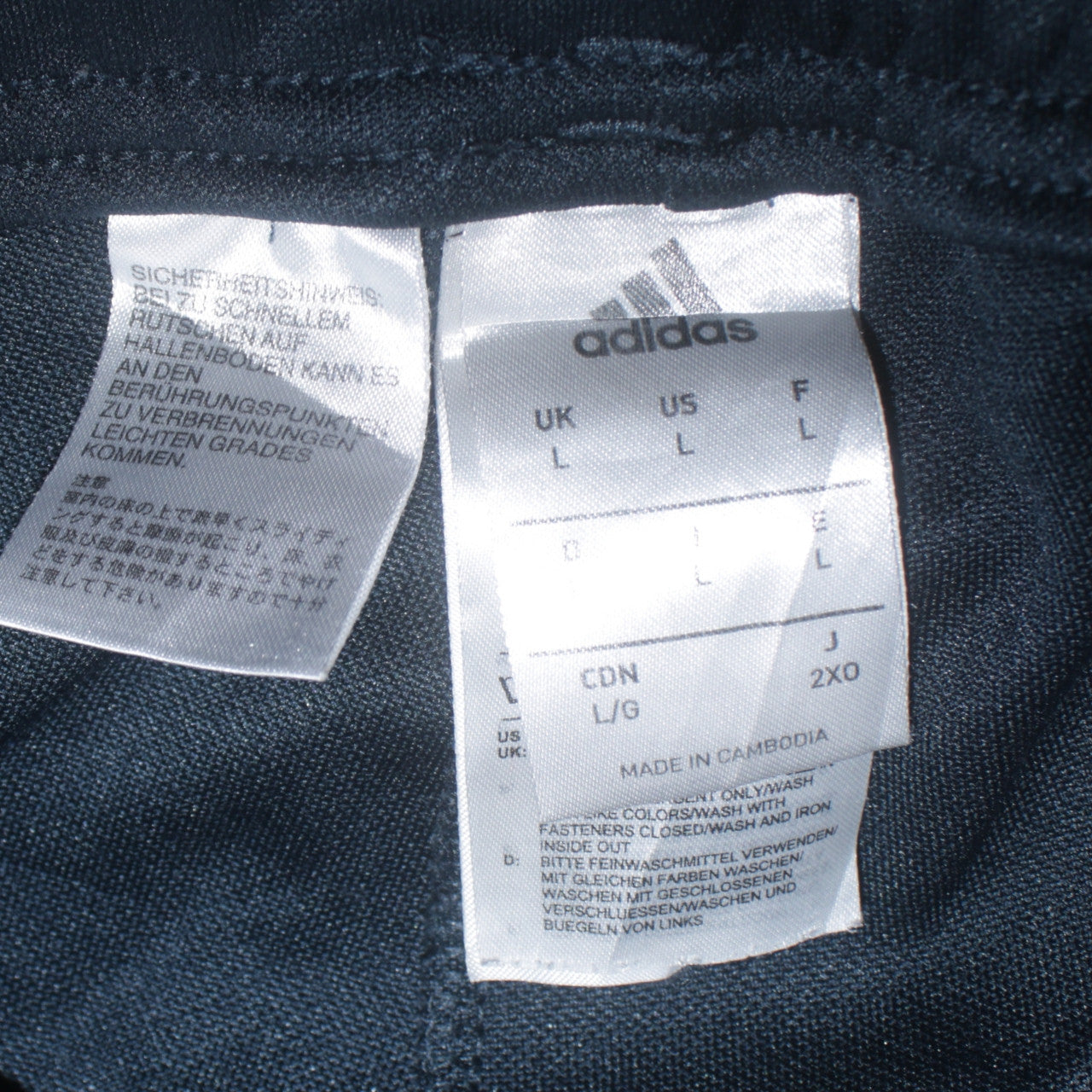 Adidas 90's 3 Stripes Casual Joggers / Sweatpants Large Navy Blue