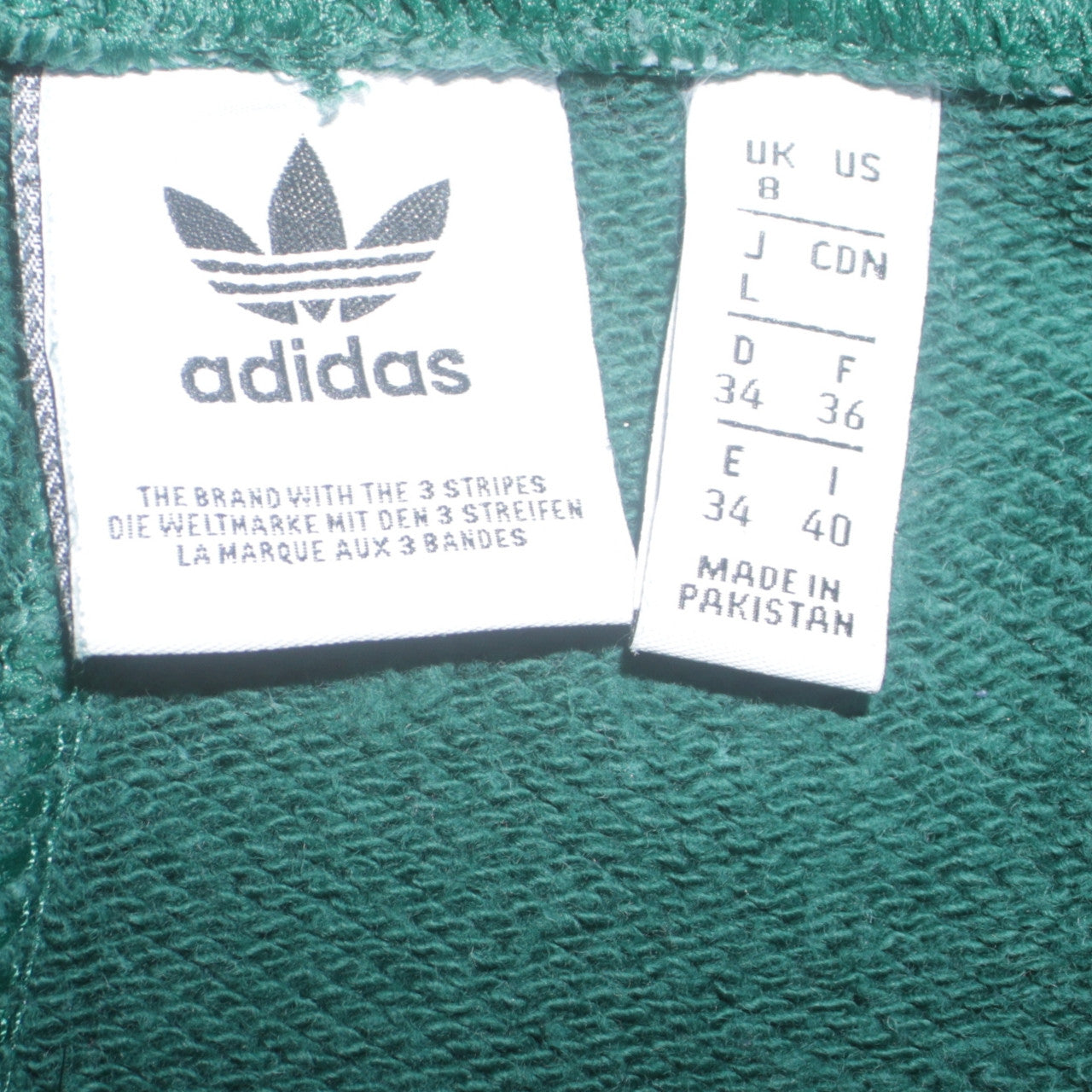 Adidas 90's 3 Stripes Casual Joggers / Sweatpants 28 Green TESTCLUB