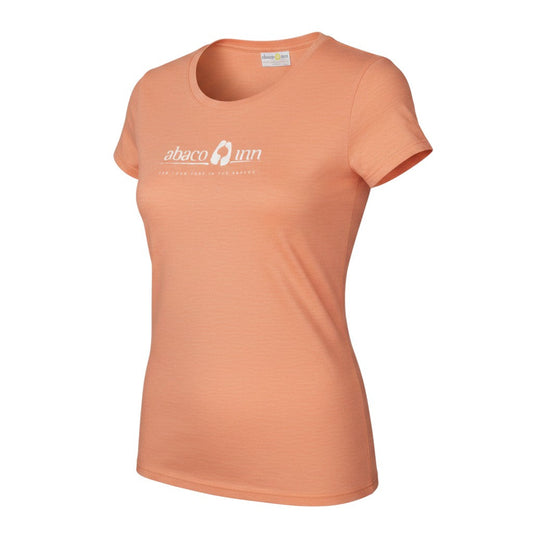 Abaco Inn Women's Orange T-Shirt, Size S - Casual Comfort
