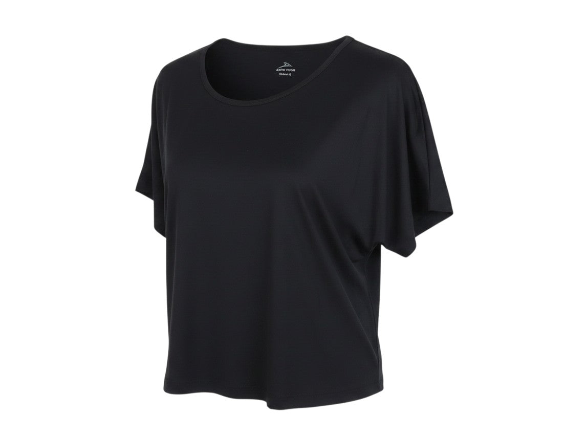 Active Touch Women's Black Crew Neck Top Size S