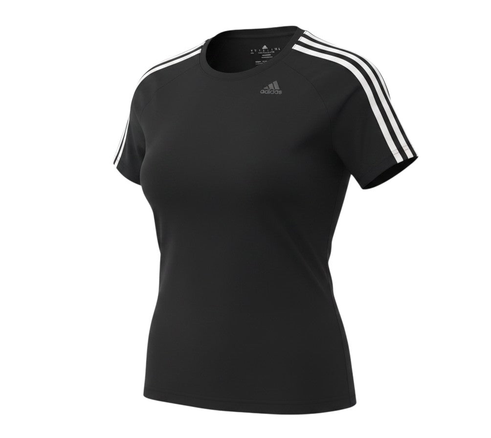 Additional view of Adidas women’s black climalite athletic short sleeve t-shirt, size S