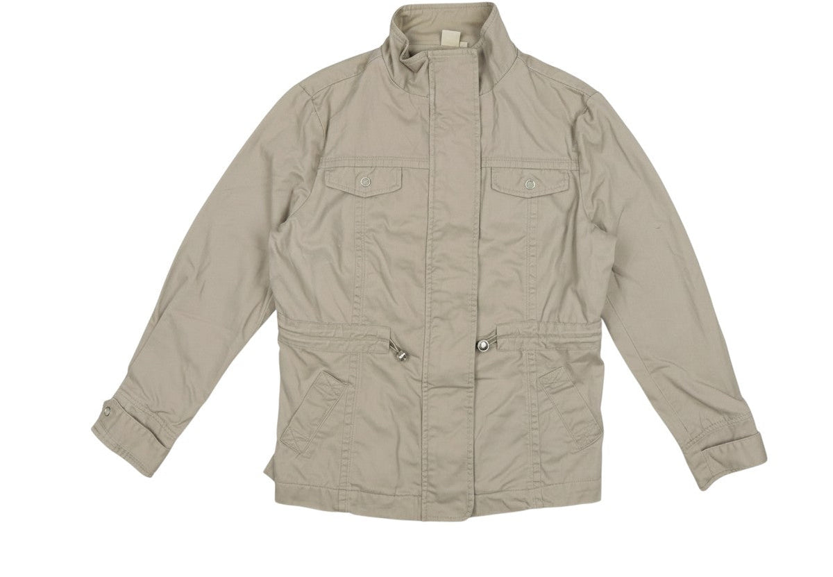 Cotton Traders Womens Beige Size 18 Classic Mid-Length Jacket