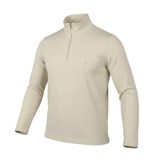 GOLFINO Beige Women's Size 16 Long Sleeve 1/4 Zip Golf Top