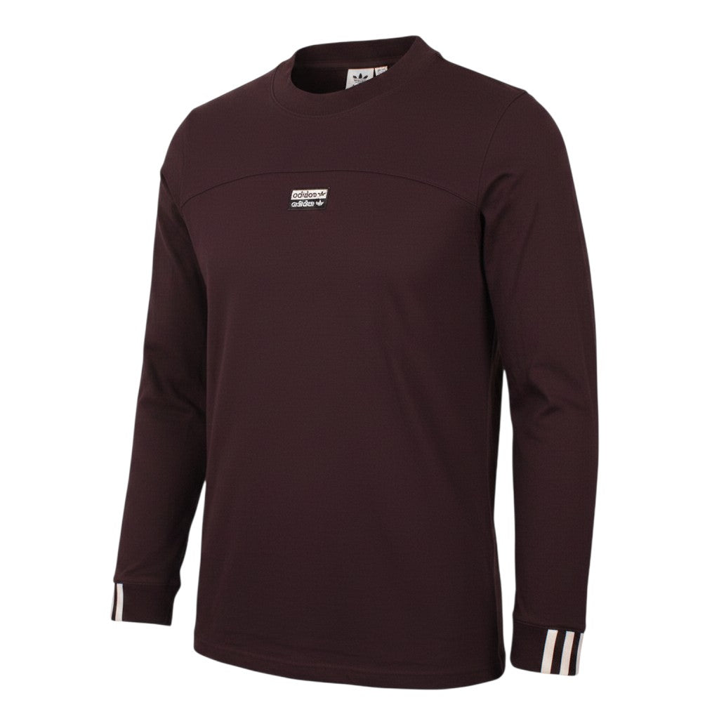 Additional view of Adidas Brown Long Sleeve women’s, size UK 10, cotton crew neck active top