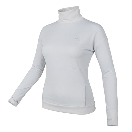 Kalenji Women Grey Long Sleeve Roll Neck Running Top Size 12