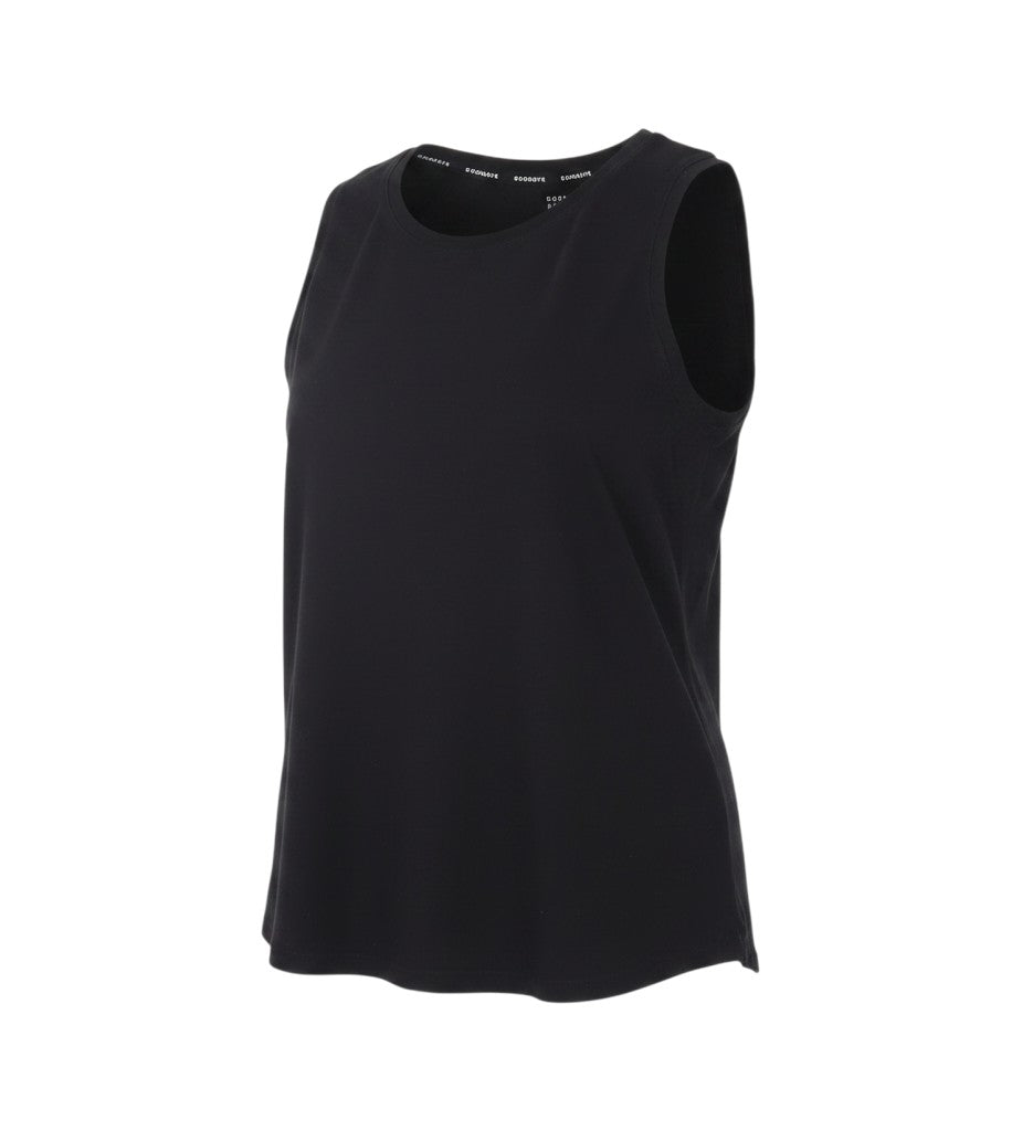 Prewornwholesale Marks and Spencer black cotton blend sleeveless tank top with a crew neckline