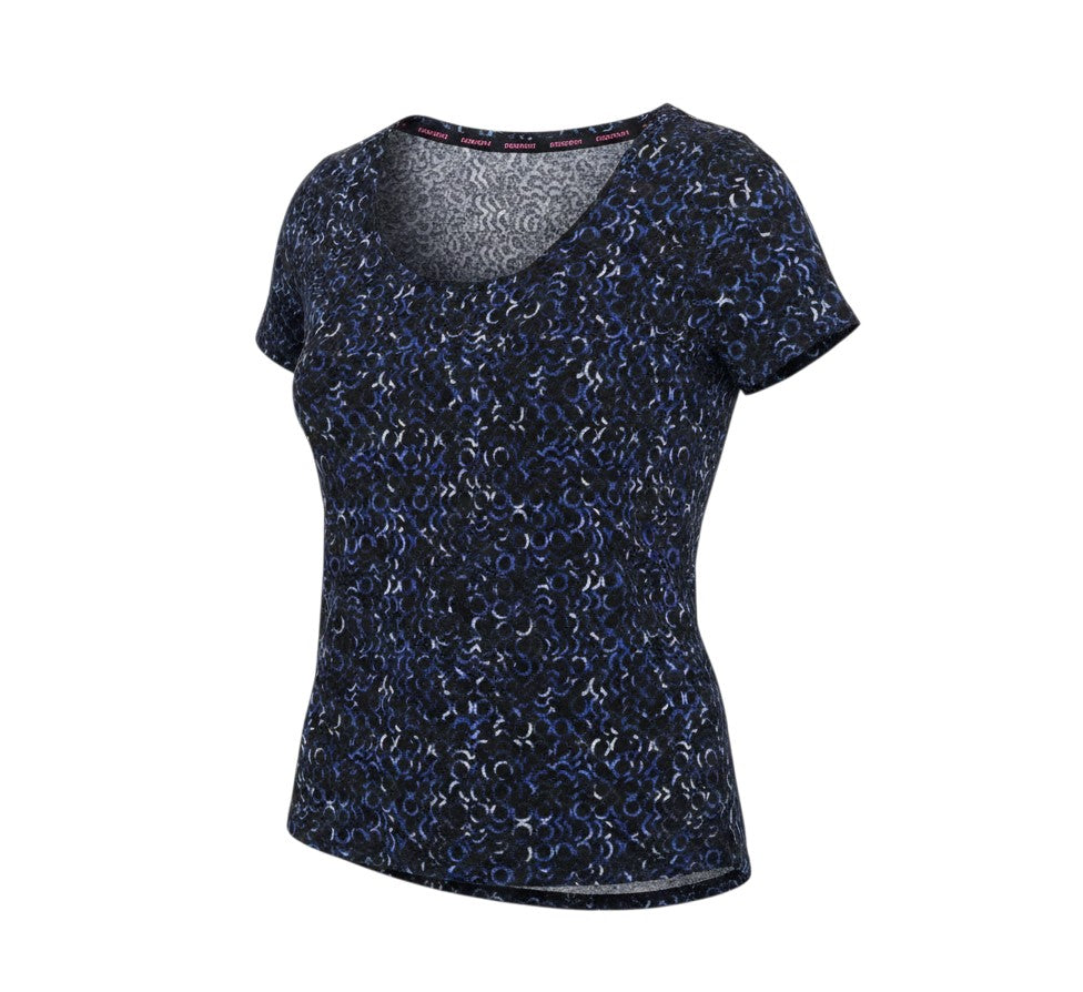 Prewornwholesale Marks and Spencer blue geometric print polyester round neck t-shirt for women