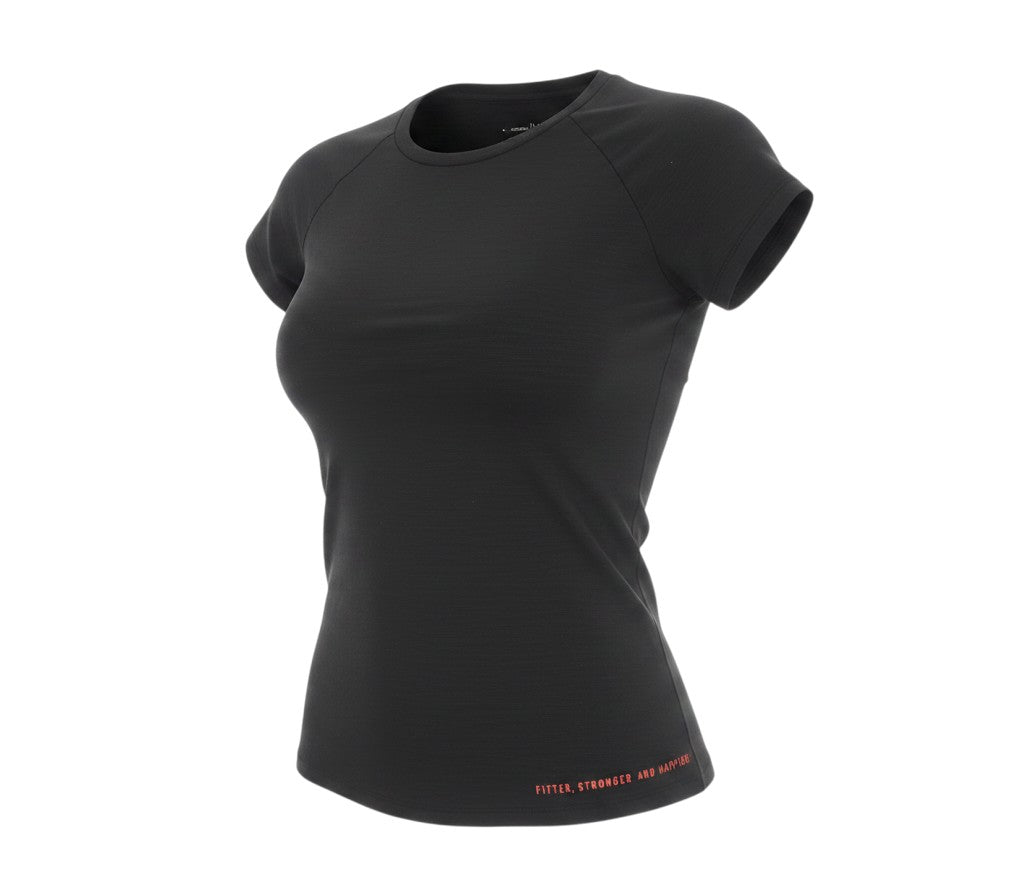 Prewornwholesale Next black short sleeve sports t-shirt with crew neck and red text detail on the hem