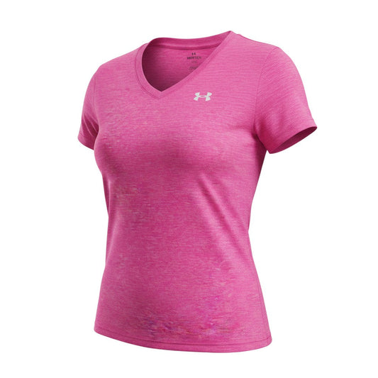 Under Armour Womens Pink XS Relaxed Fit V-Neck Activewear T-Shirt