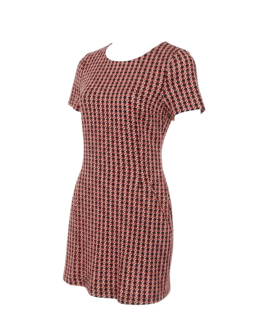 Additional view of Dorothy Perkins Women Red Houndstooth UK 10 Shift Dress