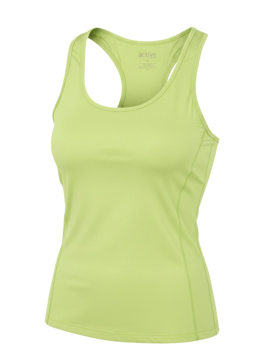 Prewornwholesale Tchibo activewear green racerback tank top in breathable stretch fabric for gym training